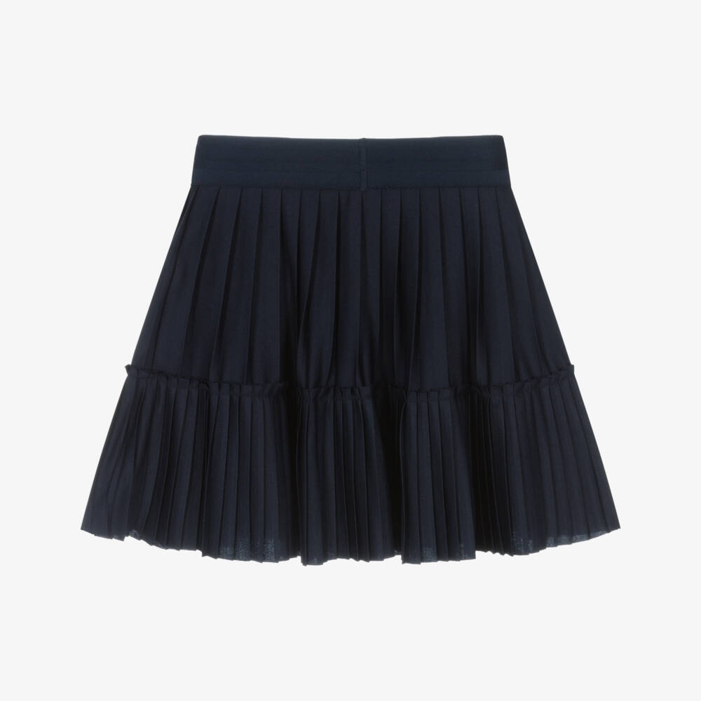 Lacoste-Girls Elegant Navy Pleated Skirt | Childrensalon Outlet