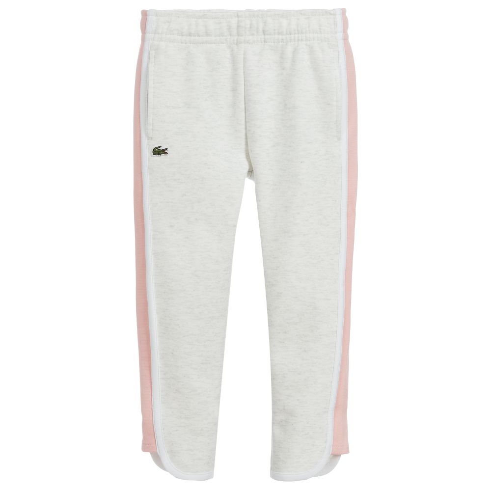 Lacoste - Girls Grey & Pink Joggers | Childrensalon