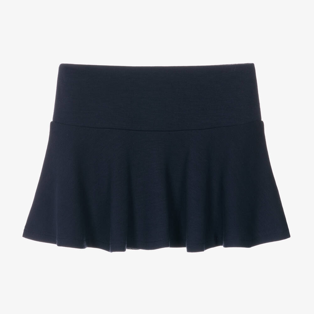 Lacoste Jupe bleue marine en jersey fille Childrensalon Outlet