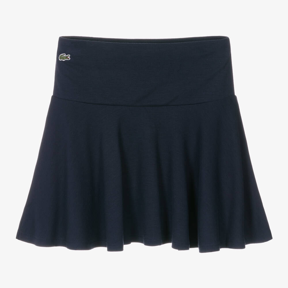 Lacoste - Girls Navy Blue Jersey Skirt | Childrensalon