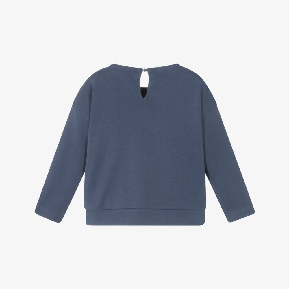 Lacoste-Кремовый хлопковый пуловер с логотипом для девочек | Childrensalon Outlet