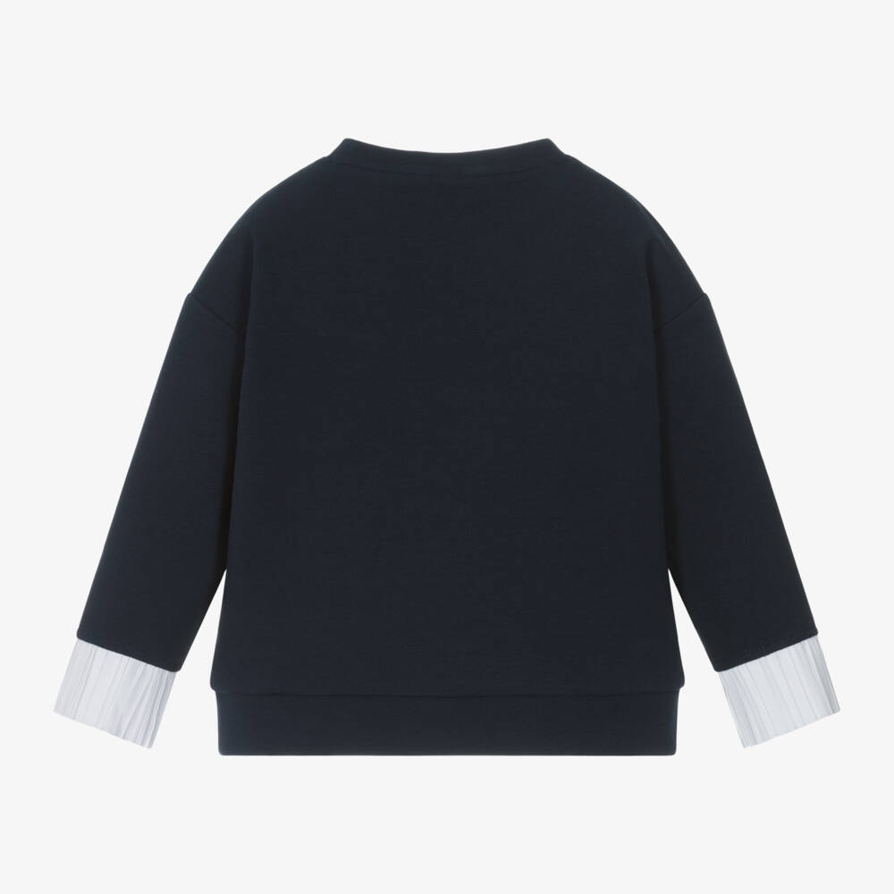 لاكوست-سويتشيرت قطن لون كحلي للبنات | Childrensalon Outlet