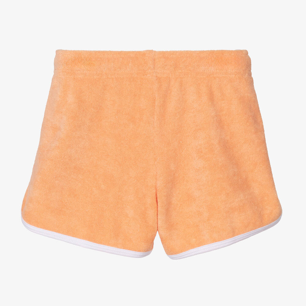Lacoste-Girls Orange Towelling Shorts | Childrensalon Outlet