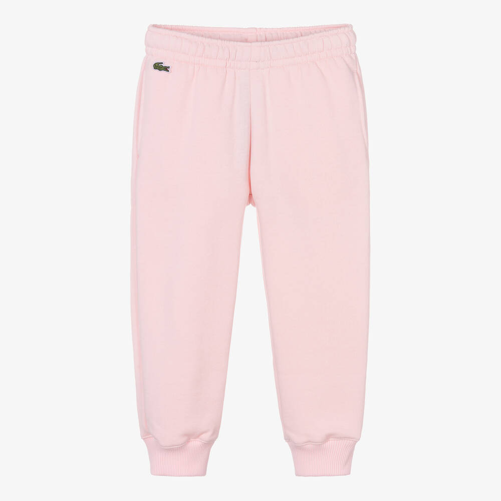 Lacoste - Pantalon de jogging rose en coton | Childrensalon