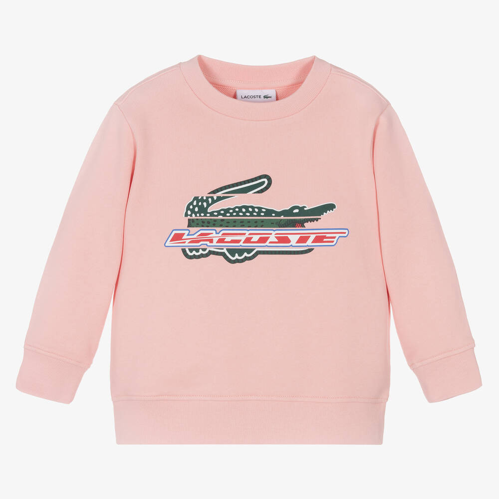 Lacoste - Rosa Sweatshirt aus Baumwolle | Childrensalon
