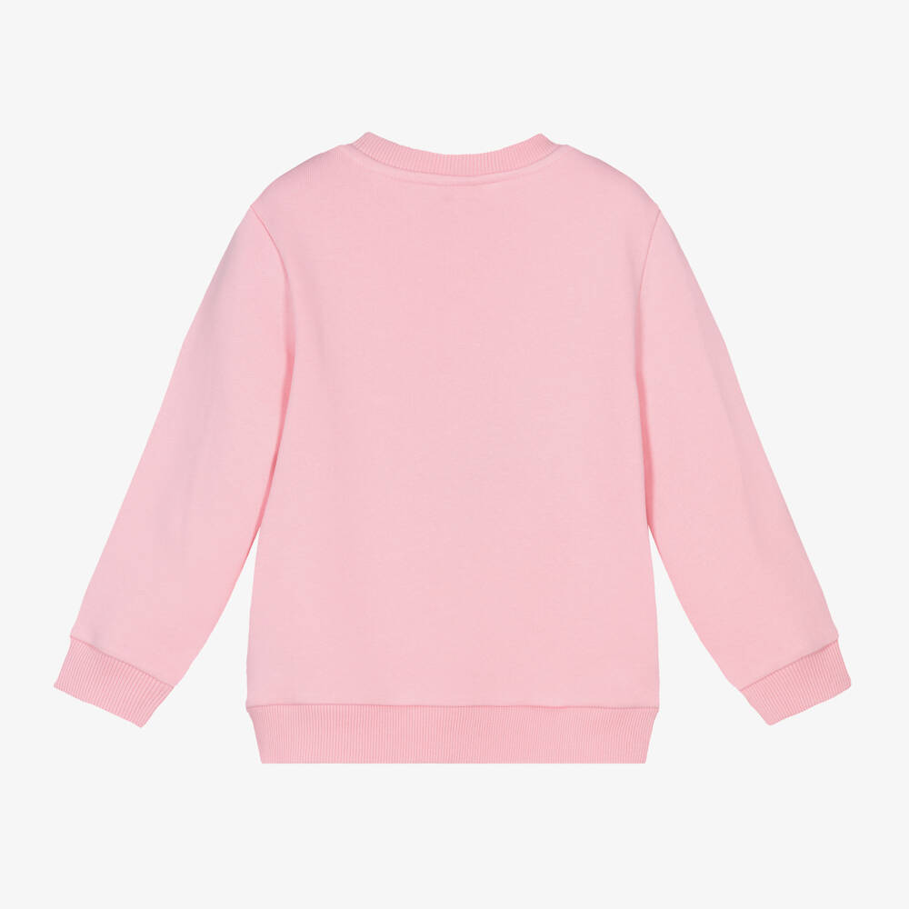 Lacoste-Girls Pink Tennis Flower Sweatshirt | Childrensalon Outlet