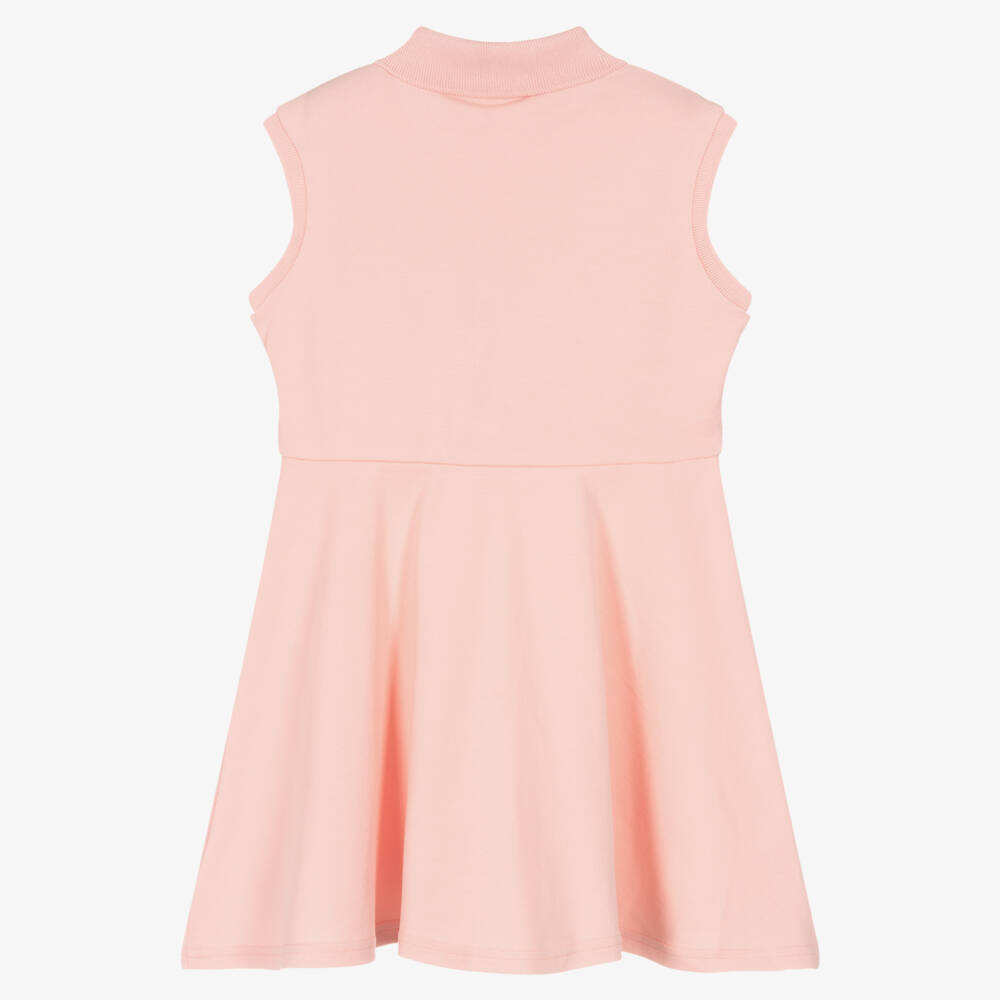 Lacoste-Girls Rose Pink Cotton Polo Dress | Childrensalon Outlet