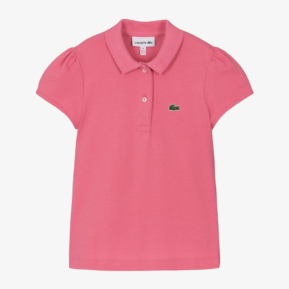 Lacoste-Girls Soft Pink Cotton Blouse | Childrensalon Outlet