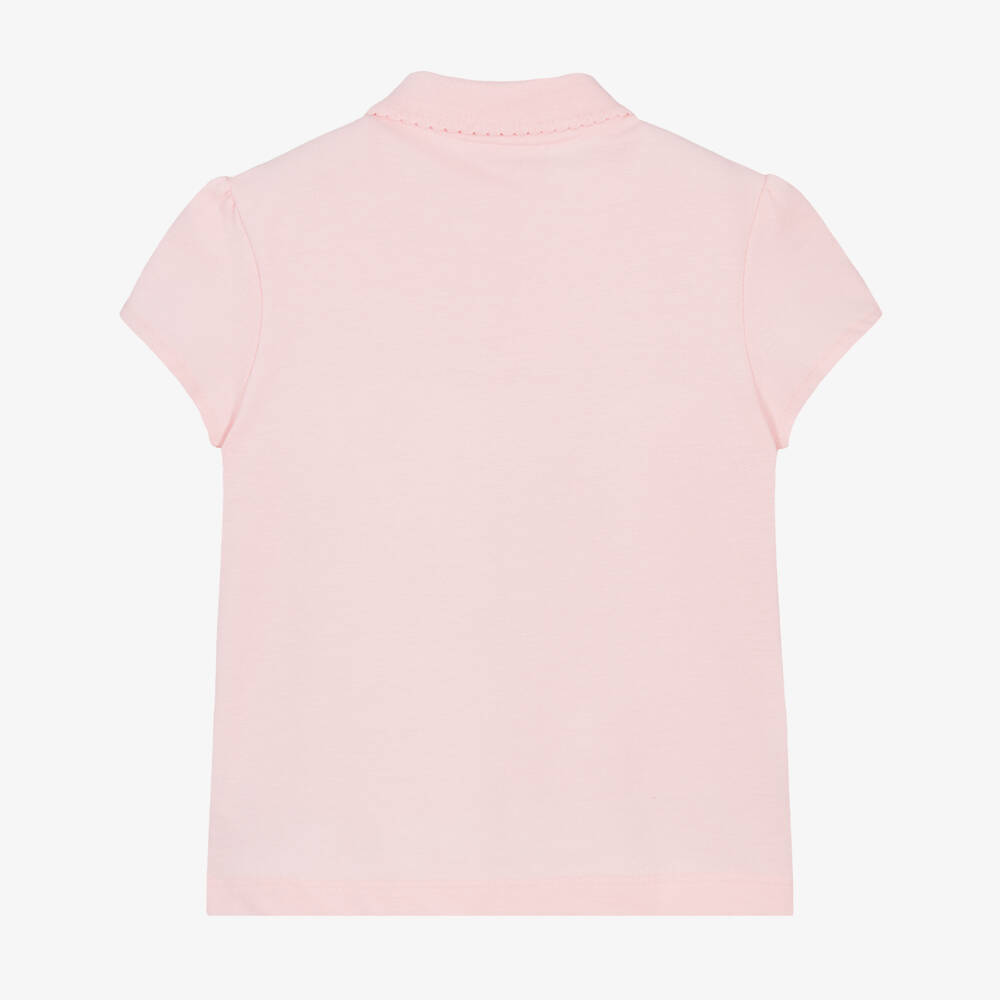 Lacoste-Girls Soft Pink Piqué Shirt | Childrensalon Outlet