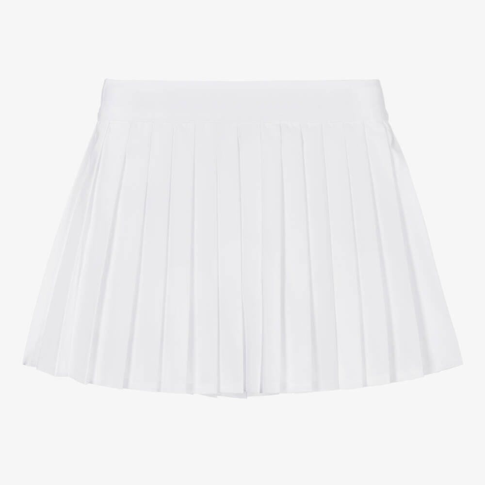 Lacoste-Girls White Pleated Tennis Skirt | Childrensalon Outlet