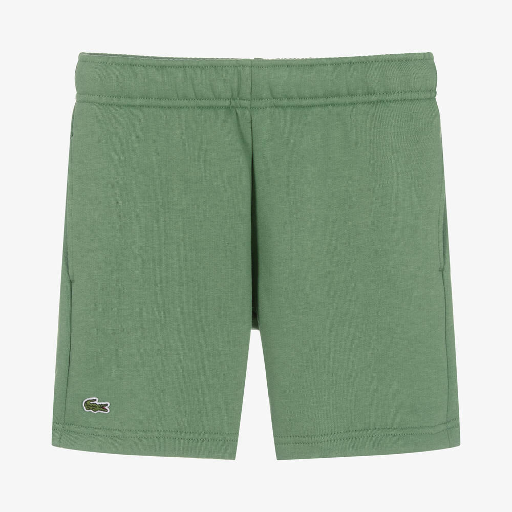 Lacoste - Green Cotton Logo Shorts | Childrensalon