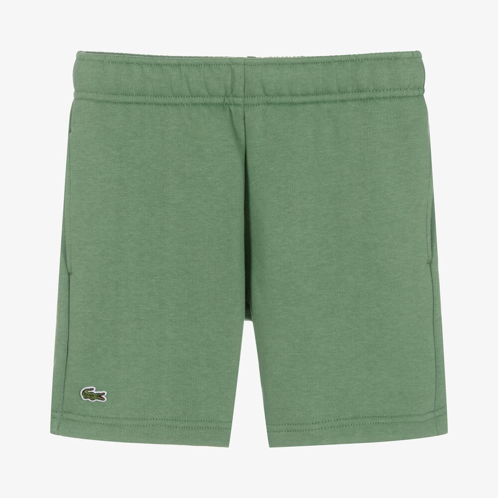 Lacoste-Green Cotton Logo Shorts | Childrensalon Outlet