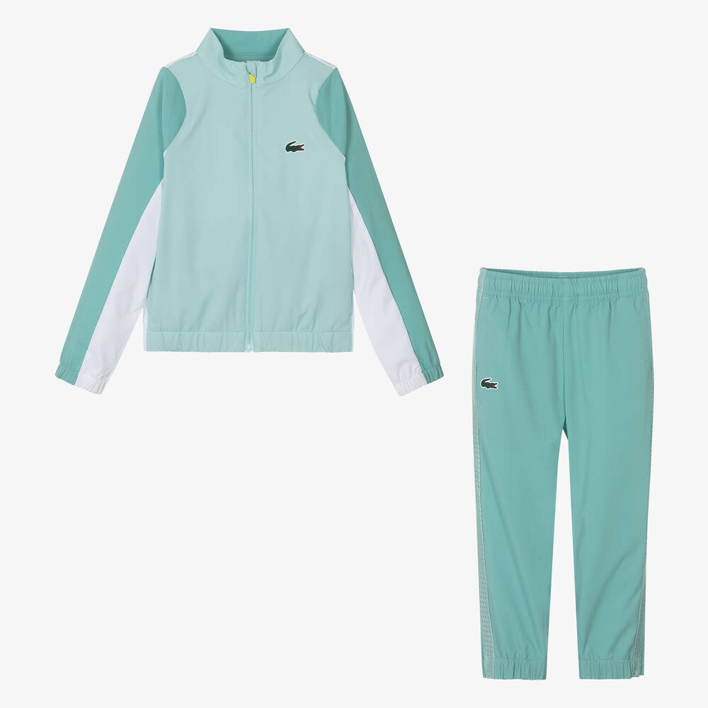 Green discount lacoste tracksuit