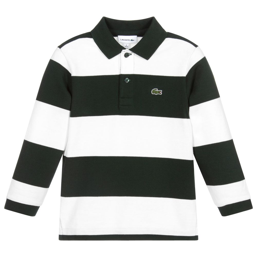 Lacoste-Green & White Polo Shirt | Childrensalon Outlet