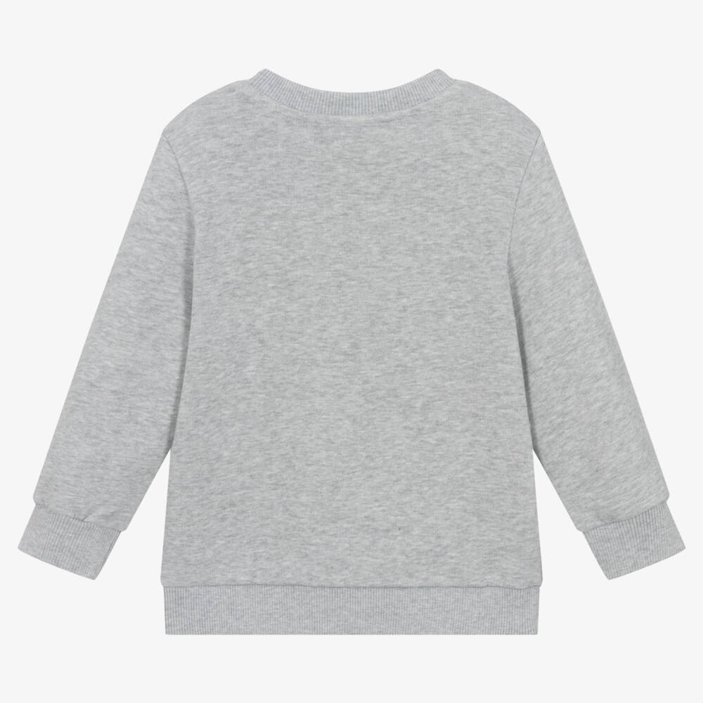Lacoste-Grey Marl Crocodile Sweatshirt | Childrensalon Outlet