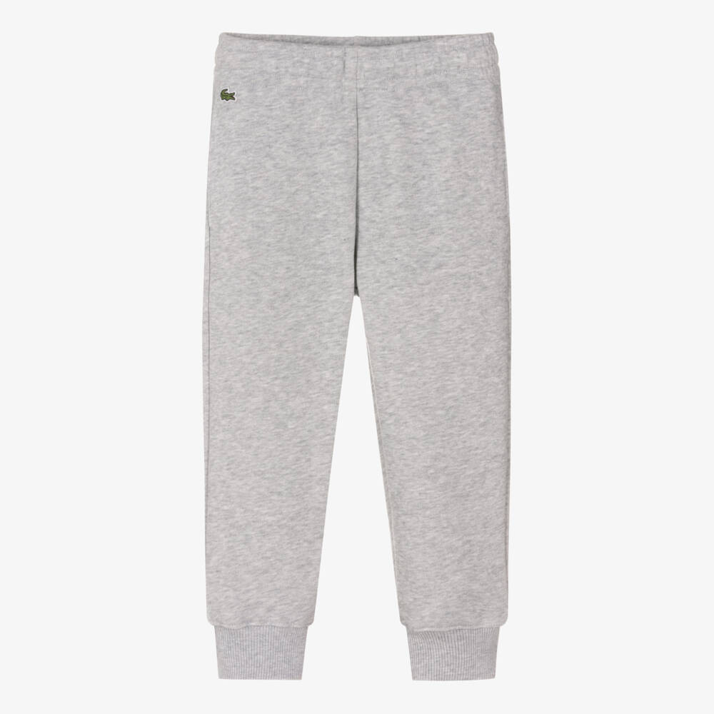 Lacoste-Grey Marl Organic Cotton Joggers | Childrensalon Outlet