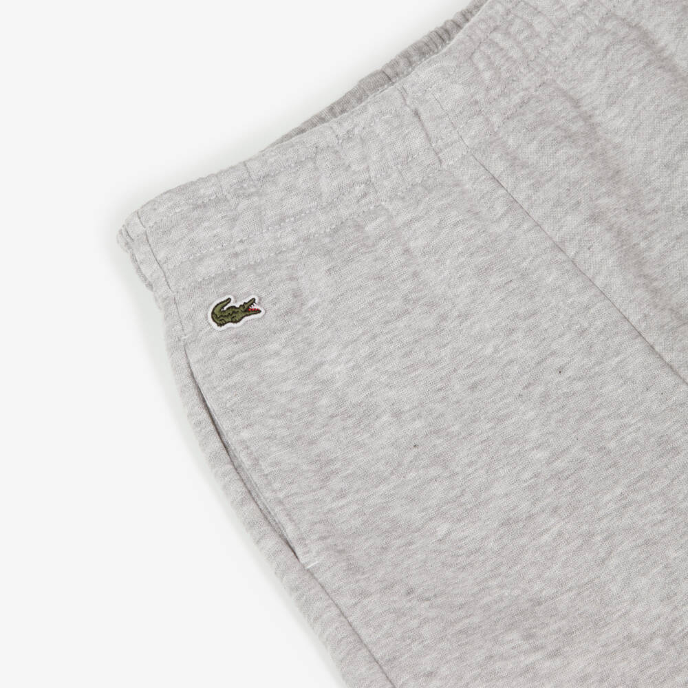 Lacoste-Grey Marl Organic Cotton Joggers | Childrensalon Outlet