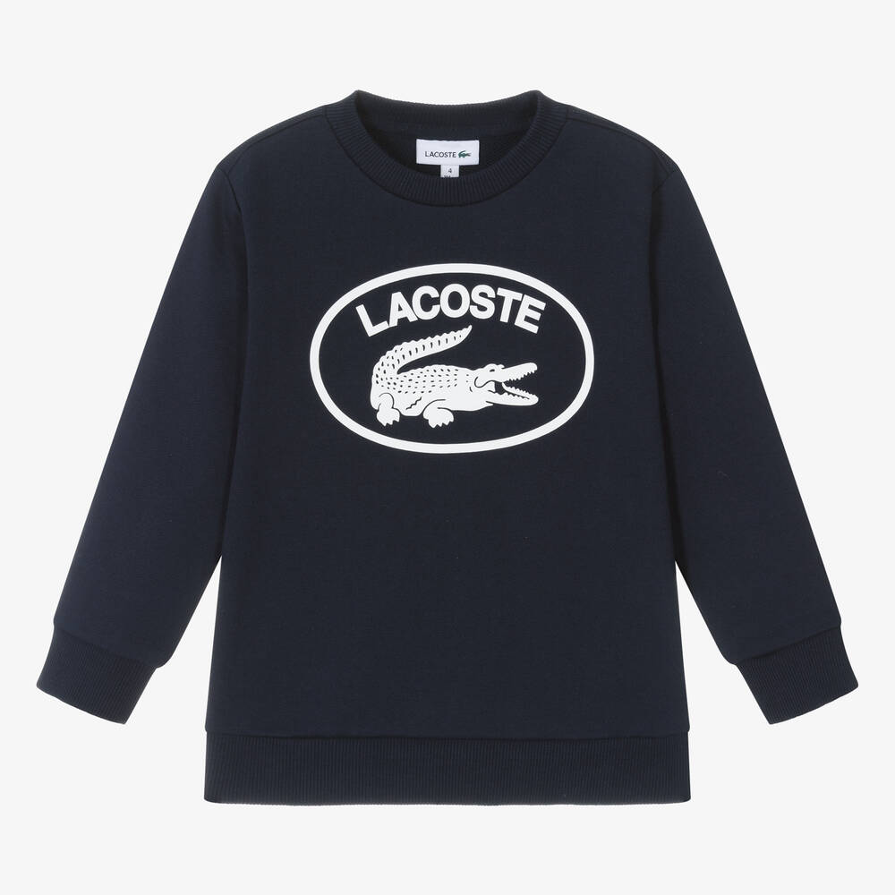 Lacoste sweatshirt navy blue hot sale