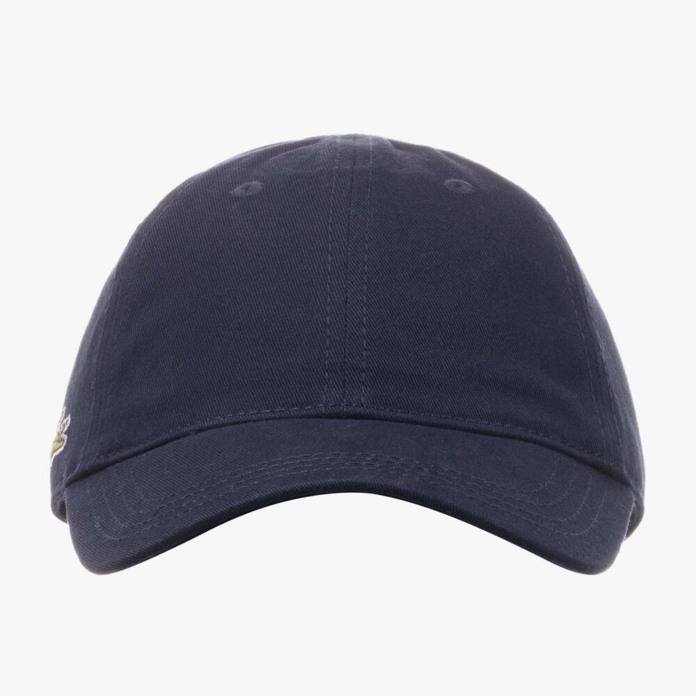 Lacoste-Navy Blue Cotton Twill Crocodile Cap | Childrensalon Outlet