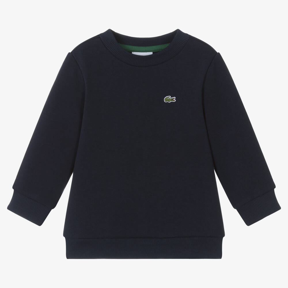 Lacoste-Navy Blue Crocodile Logo Sweatshirt | Childrensalon Outlet