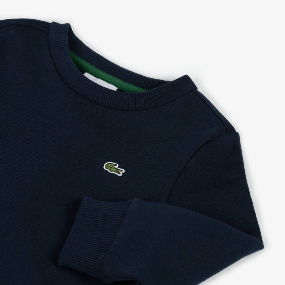 Lacoste-Navy Blue Crocodile Logo Sweatshirt | Childrensalon Outlet