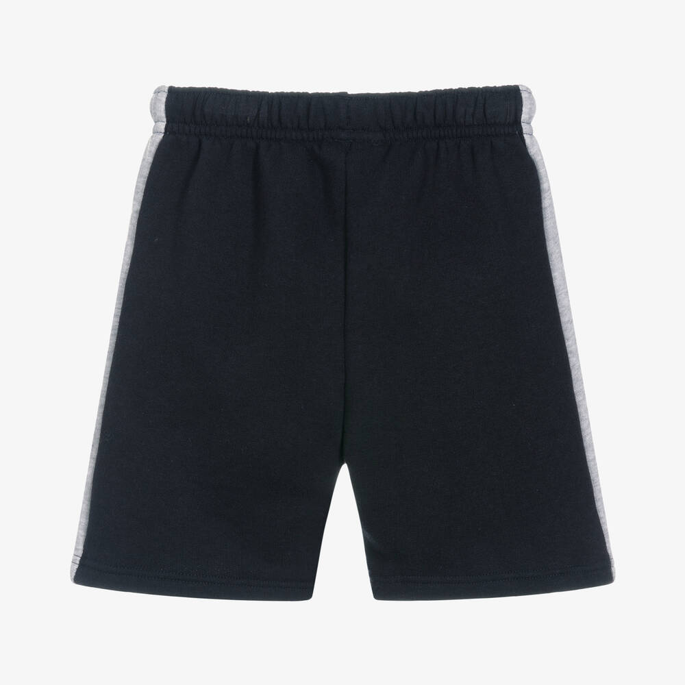 Lacoste-Navy Blue & Grey Stripe Shorts | Childrensalon Outlet