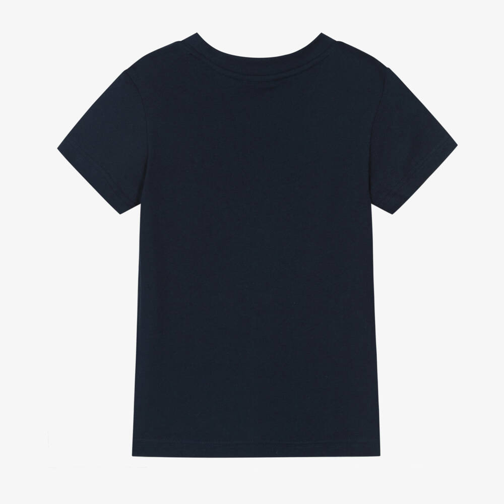 Lacoste-Navy Blue Organic Cotton T-Shirt | Childrensalon Outlet