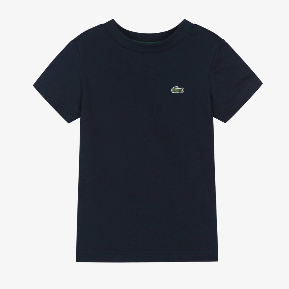 Lacoste-Navy Blue Organic Cotton T-Shirt | Childrensalon Outlet