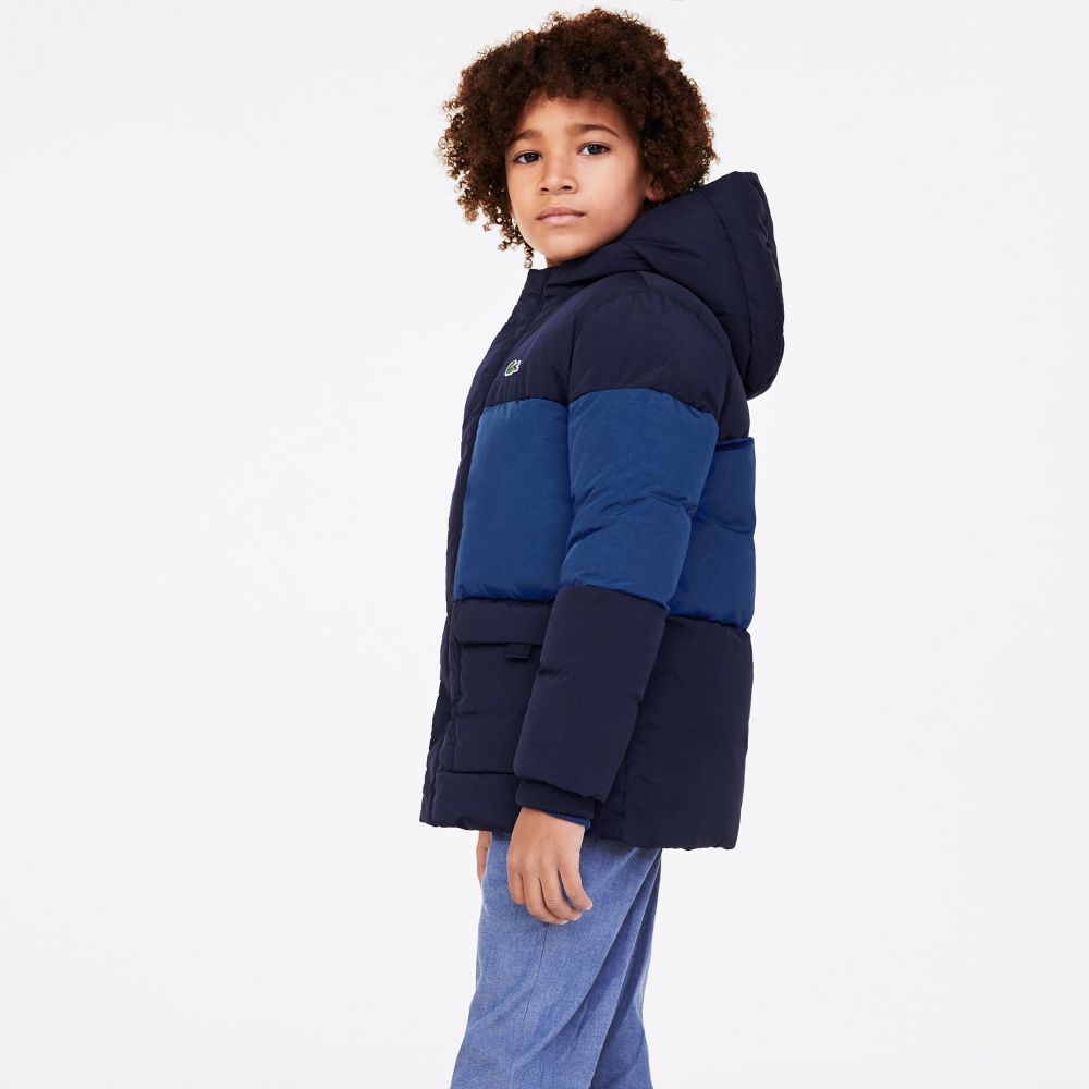 Lacoste Navy Blue Puffer Coat Childrensalon Outlet