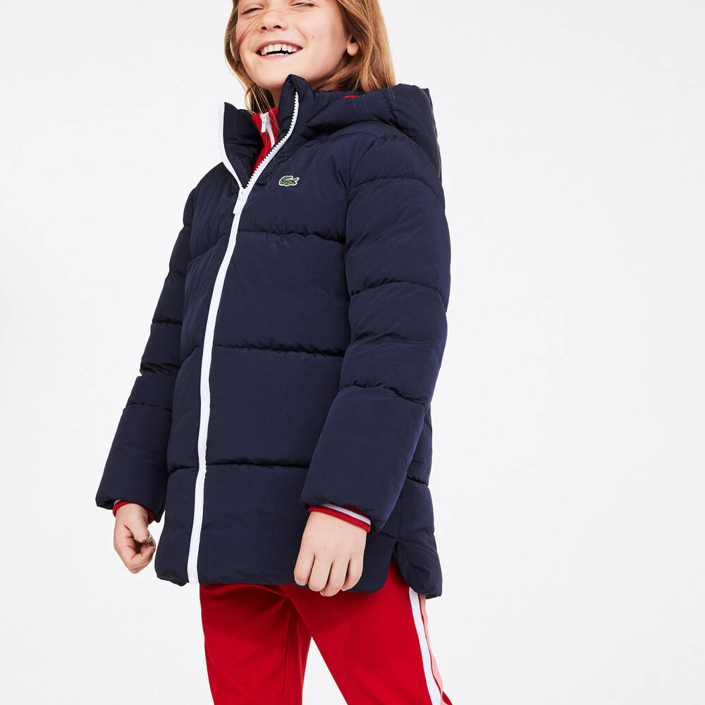 Lacoste puffer top jacket blue