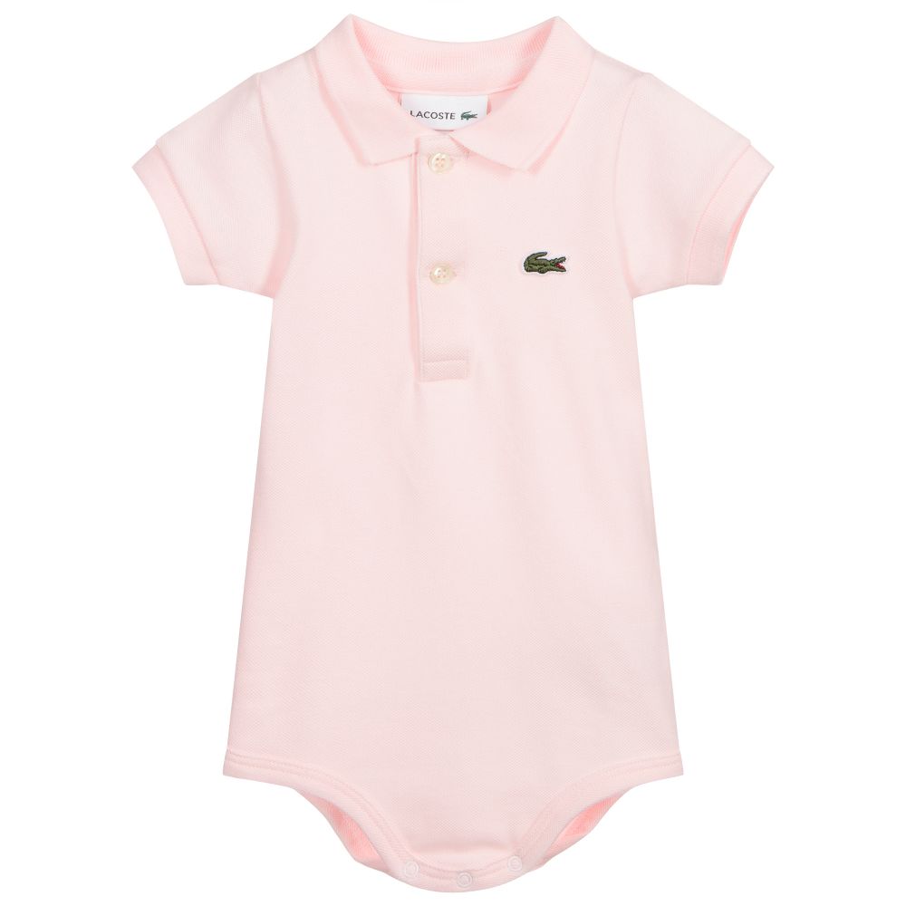 Lacoste - Pink Cotton Bodysuit | Childrensalon
