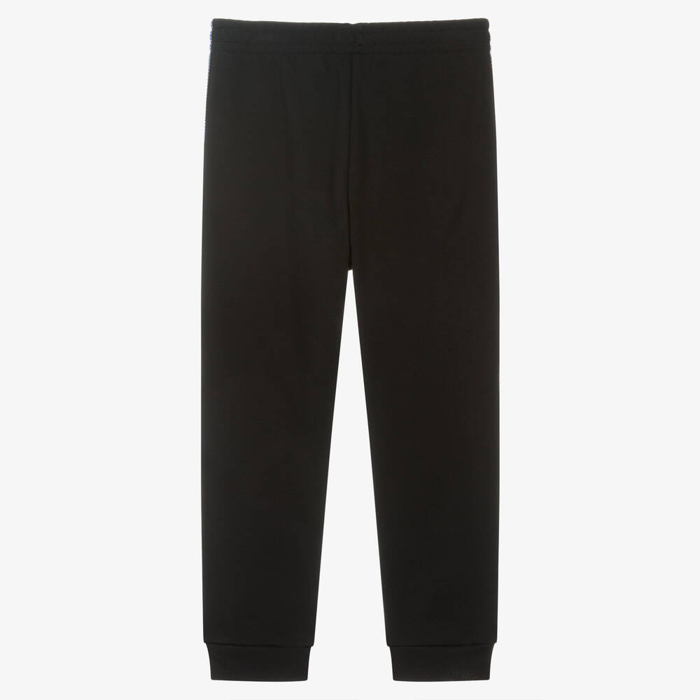 Lacoste Schwarze Teen Jogginghose mit Streifen