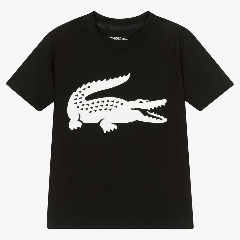 Lacoste Sport - T-shirt noir Ultra-Dry Ado | Childrensalon