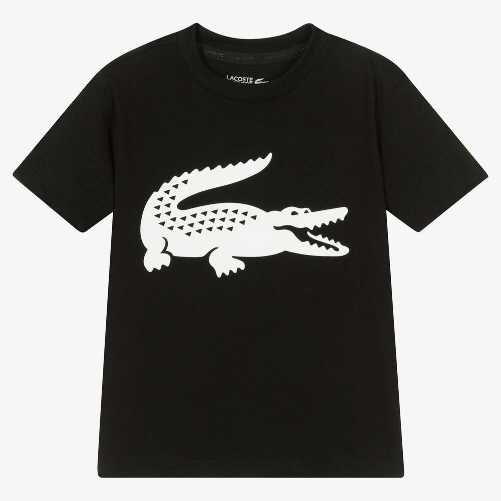 Lacoste Sport - Schwarzes Teen Ultra-Dry T-Shirt | Childrensalon