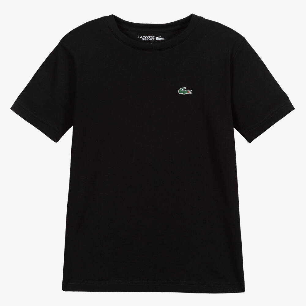 Lacoste-Teen Black Ultra Dry T-Shirt | Childrensalon Outlet