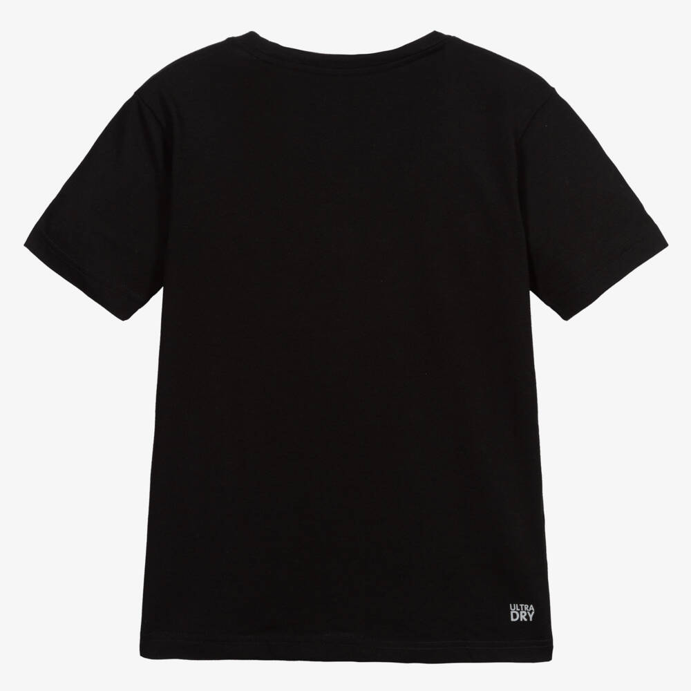 Lacoste-Teen Black Ultra Dry T-Shirt | Childrensalon Outlet