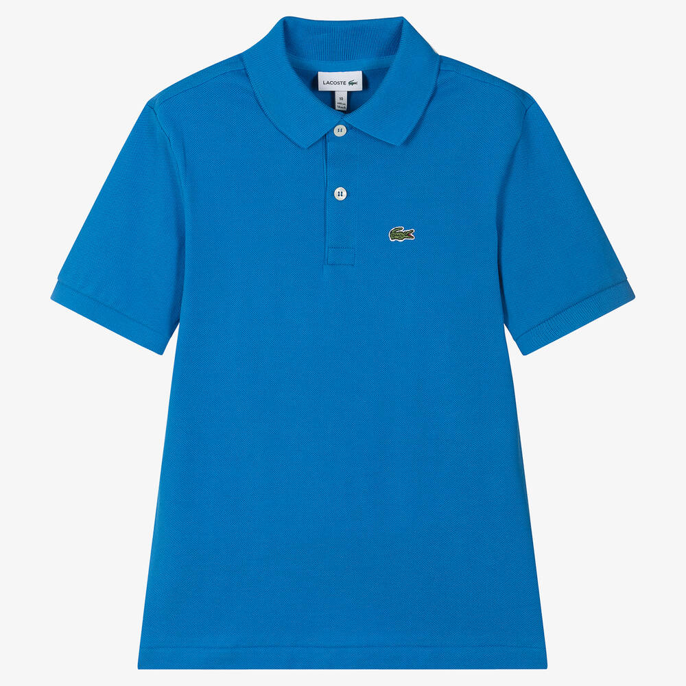 Lacoste - Blaues Krokodil-Baumwoll-Poloshirt | Childrensalon