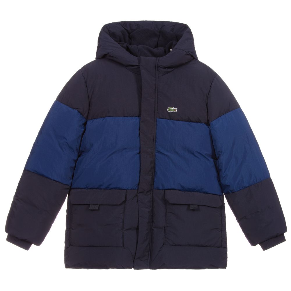 Lacoste-Teen Blue Logo Coat | Childrensalon Outlet