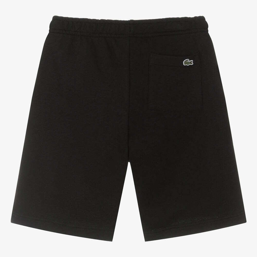 Lacoste-Teen Boys Black Cotton Jersey Shorts | Childrensalon Outlet