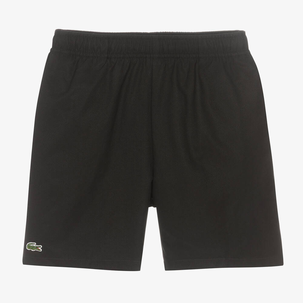 Lacoste - Teen Boys Black Logo Shorts | Childrensalon