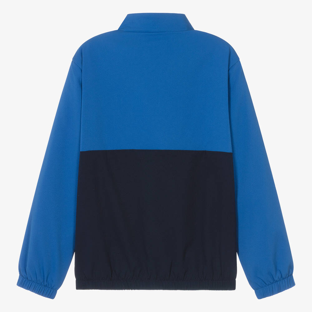 Lacoste-Teen Boys Blue Colourblock Jacket | Childrensalon Outlet