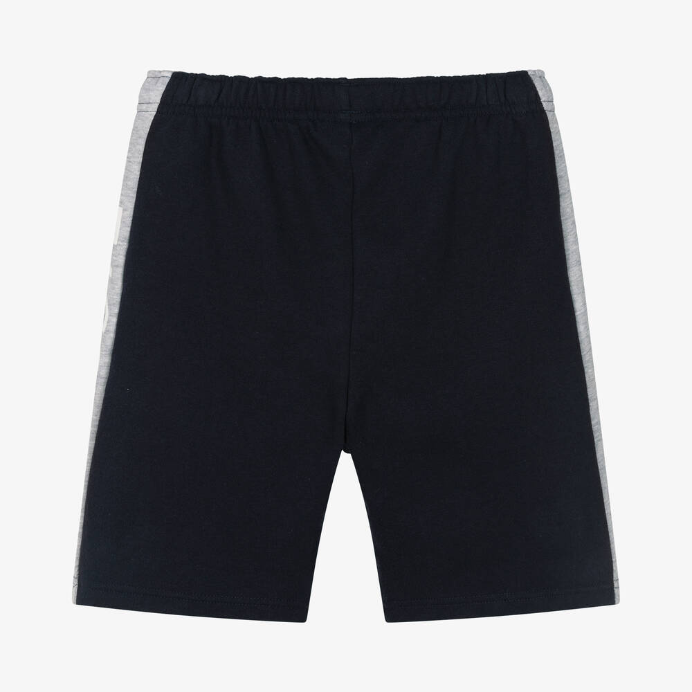 Lacoste Teen Boys Blue Grey Stripe Shorts Childrensalon Outlet