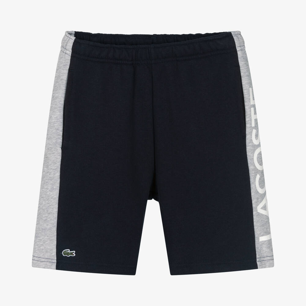 Lacoste - Teen Shorts mit Streifen blau/grau | Childrensalon