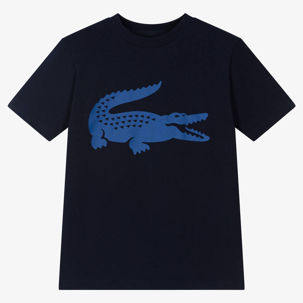 Lacoste - T-shirt bleu Ultra-Dry ado garçon | Childrensalon
