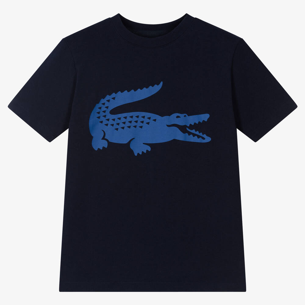 Lacoste Teen Boys Blue Ultra Dry Logo T Shirt Childrensalon Outlet