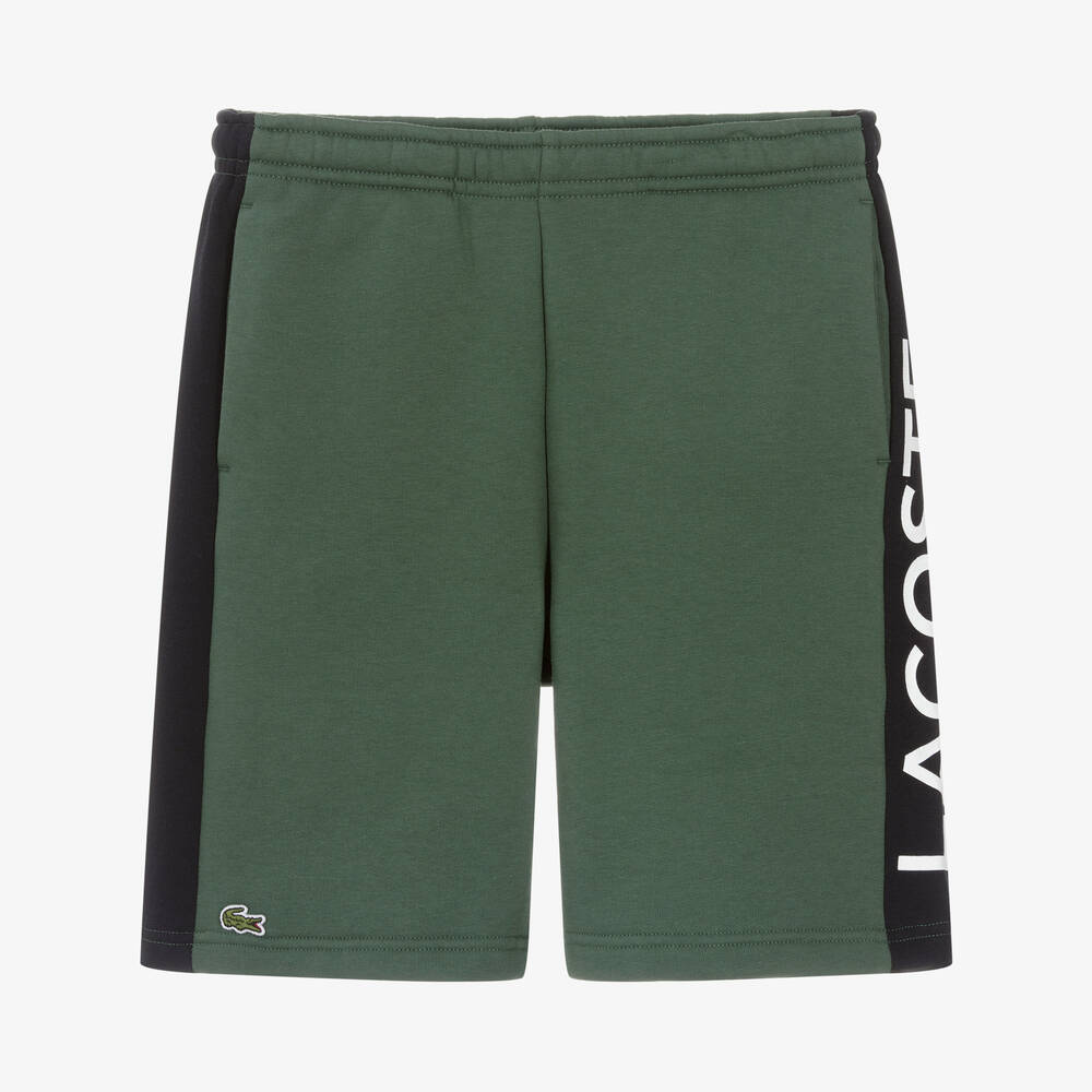 Lacoste - Teen Boys Green Jersey Shorts | Childrensalon