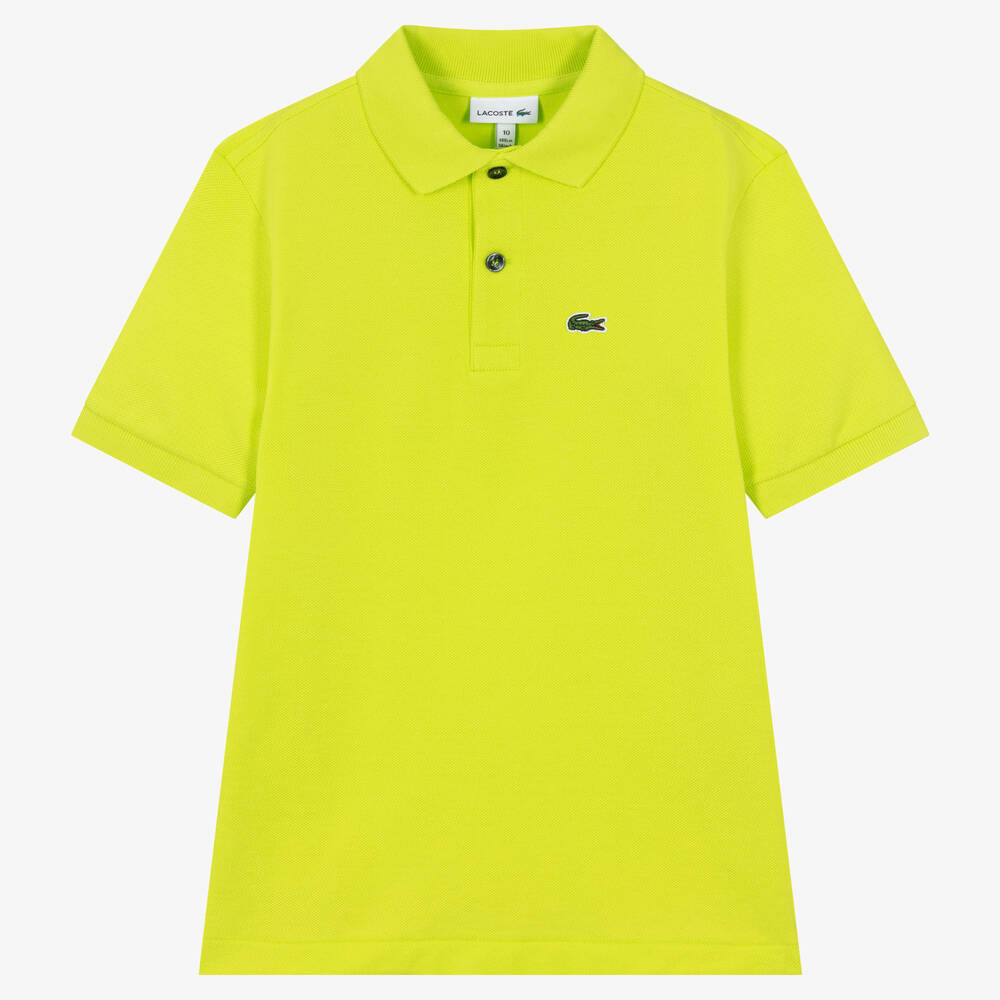 Lacoste - Teen Boys Green Logo Polo Shirt | Childrensalon