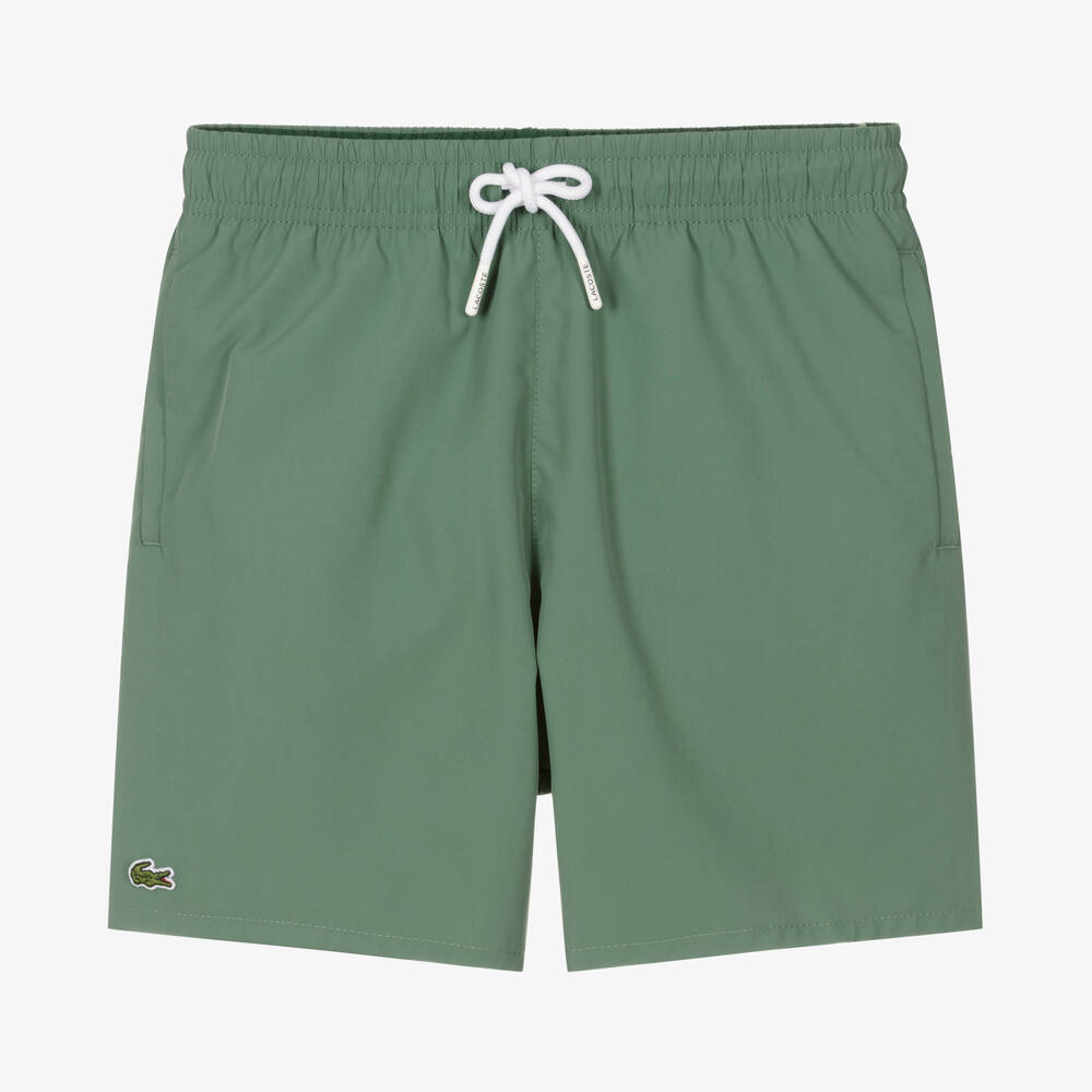 Green lacoste store swim shorts