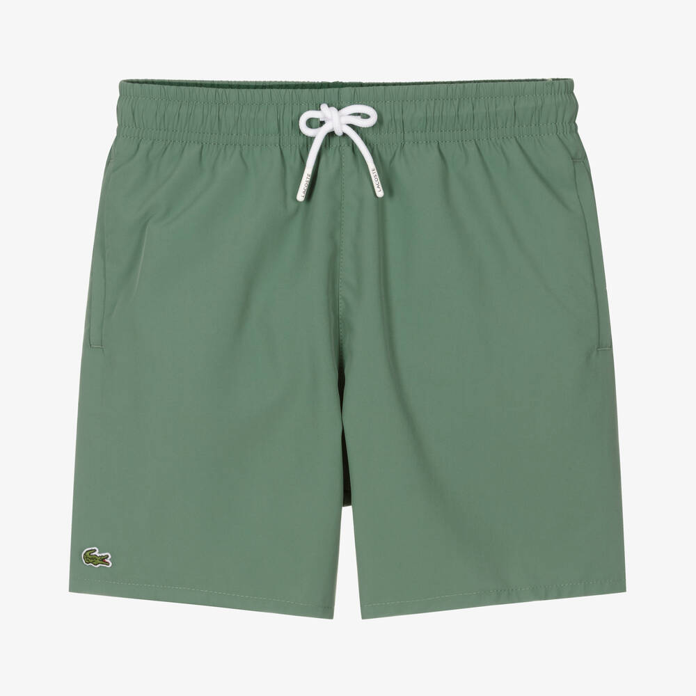 Lacoste - Short de bain vert ado garçon | Childrensalon