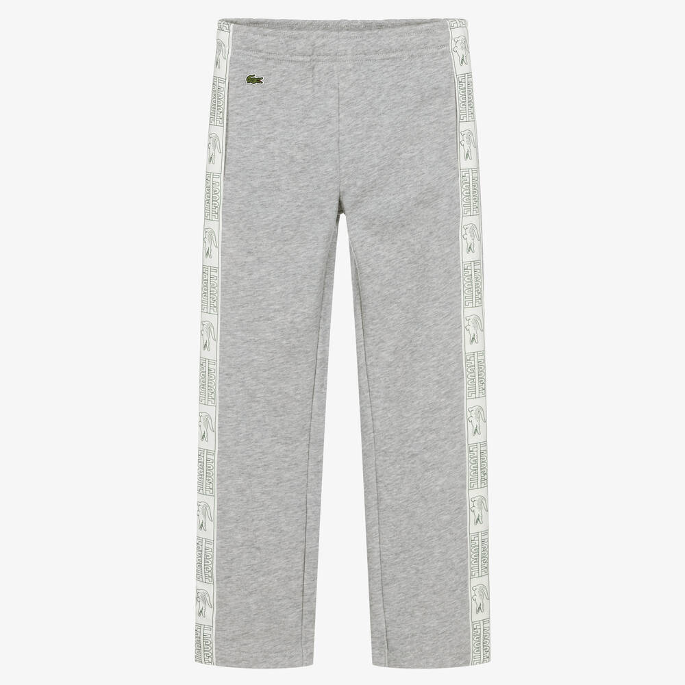 Lacoste - Pantalon de jogging gris en coton | Childrensalon